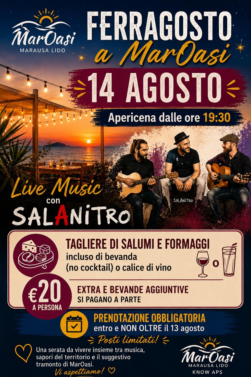 Ferragosto a Maroasi<br><span style='color: #ec167f;'>**Apericena**</span>