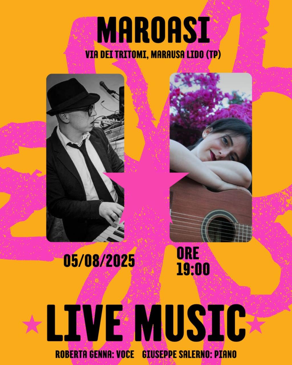 LIVE MUSIC<br><span style='color: #ec167f;'>**Ingresso Libero**</span>